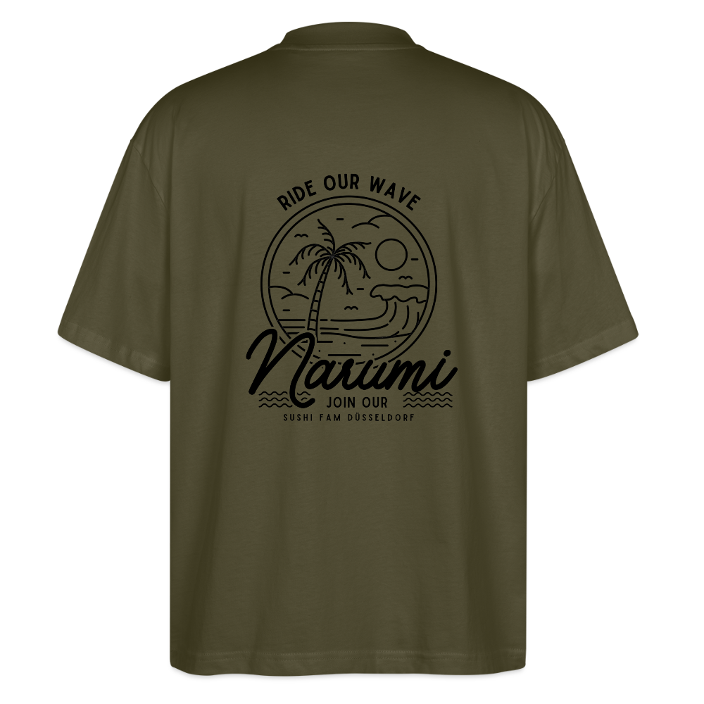 Narumi “Ride our wave” Oversized T-Shirt - khaki