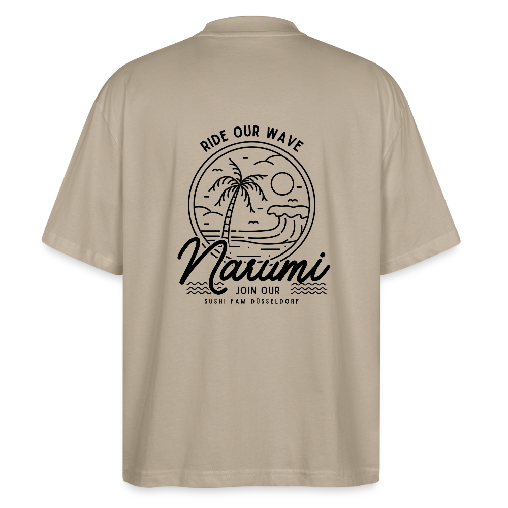 Narumi “Ride our wave” Oversized T-Shirt - stone