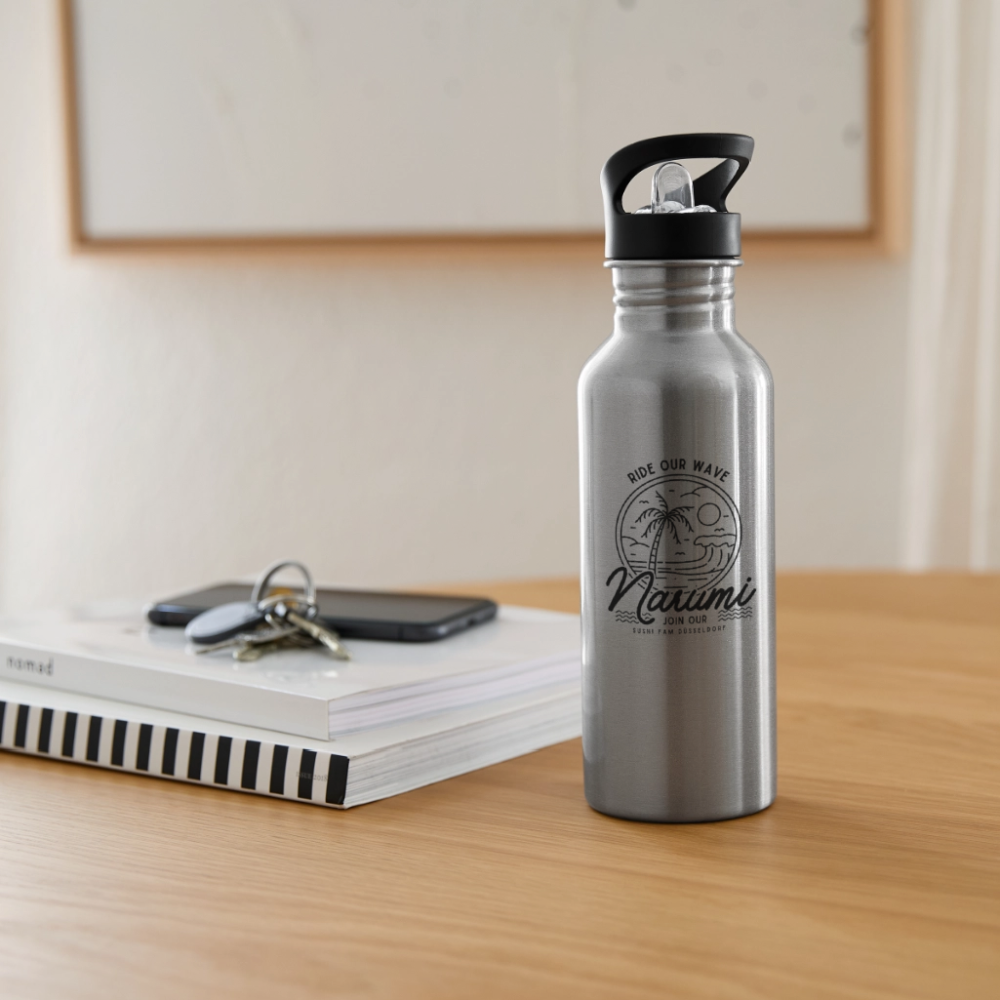 Narumi “Ride our wave” Wasserflasche - Lightsilver