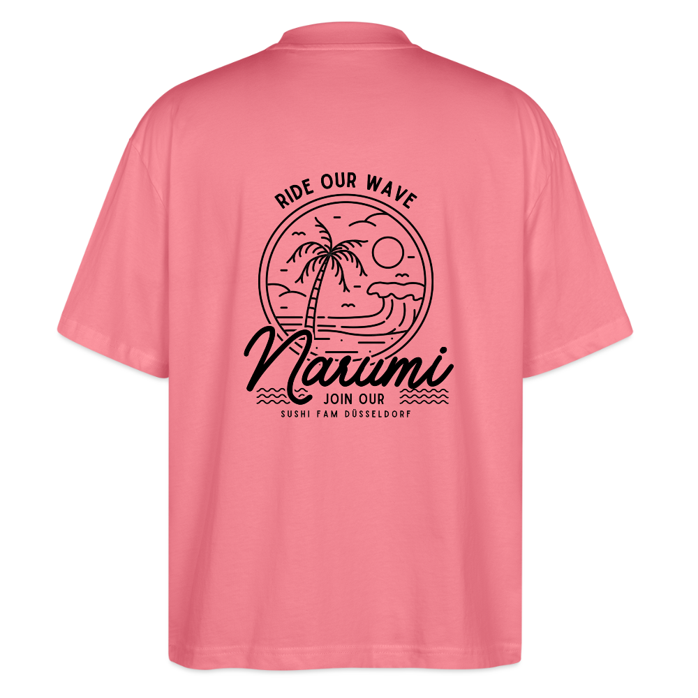 Narumi “Ride our wave” Oversized T-Shirt - pink joy