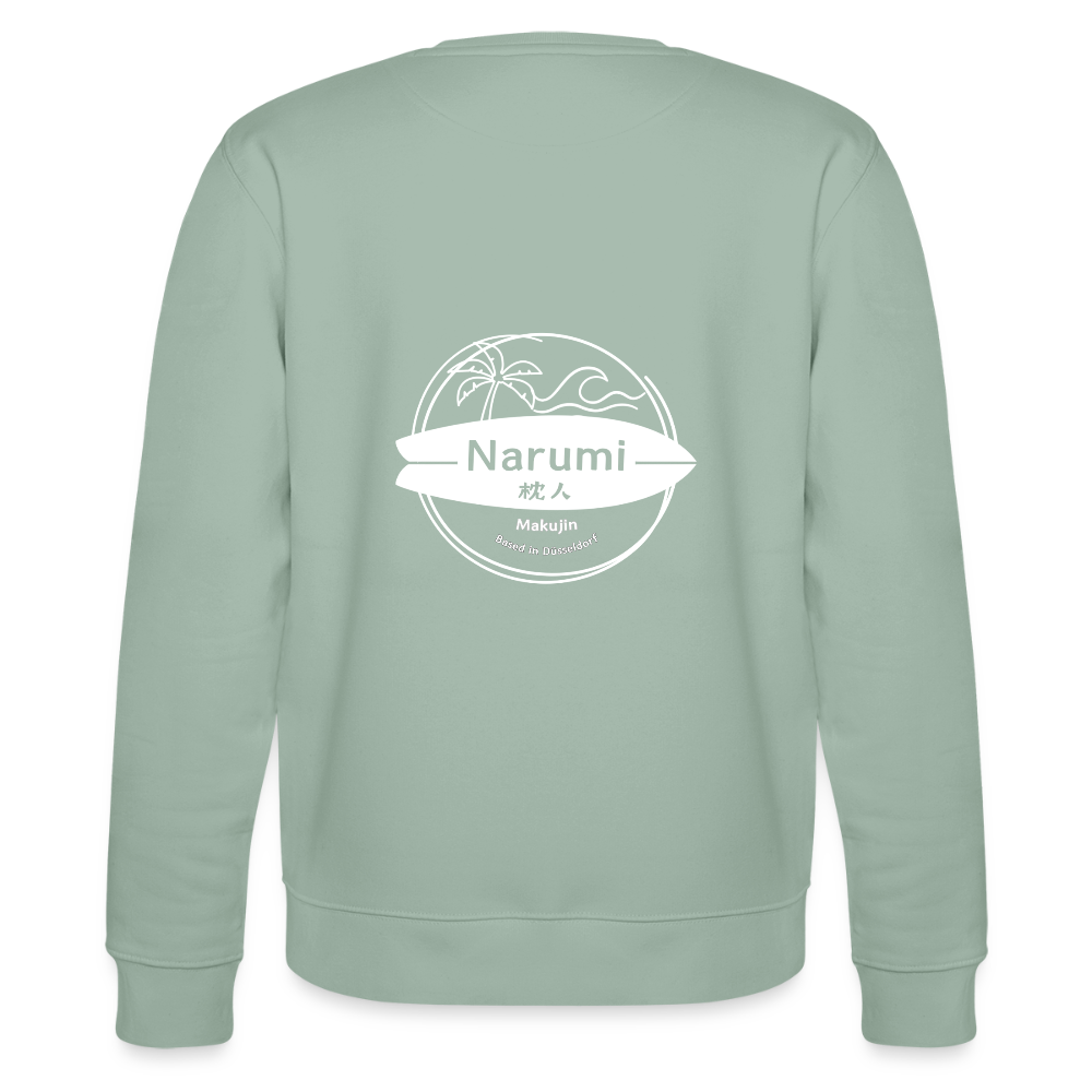 Narumi Makujin Bio-Sweatshirt - Helles Graugrün
