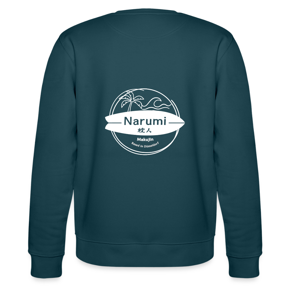 Narumi Makujin Bio-Sweatshirt - Dunkles Petrol