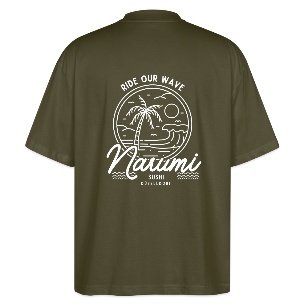Narumi “Ride our wave” Oversized T-Shirt - khaki