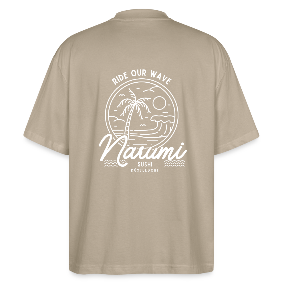Narumi “Ride our wave” Oversized T-Shirt - stone
