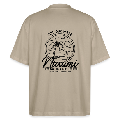 Narumi “Ride our wave” Oversized T-Shirt - Steingrau