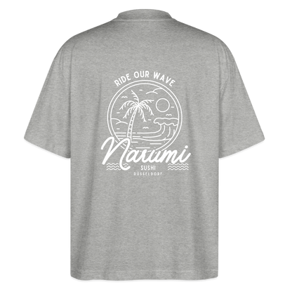 Narumi “Ride our wave” Oversized T-Shirt - heather grey