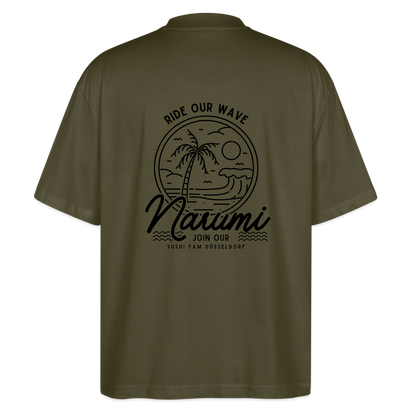 Narumi “Ride our wave” Oversized T-Shirt - khaki