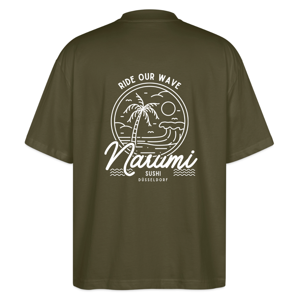 Narumi “Ride our wave” Oversized T-Shirt - Khaki