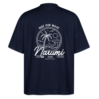 Narumi “Ride our wave” Oversized T-Shirt - navy