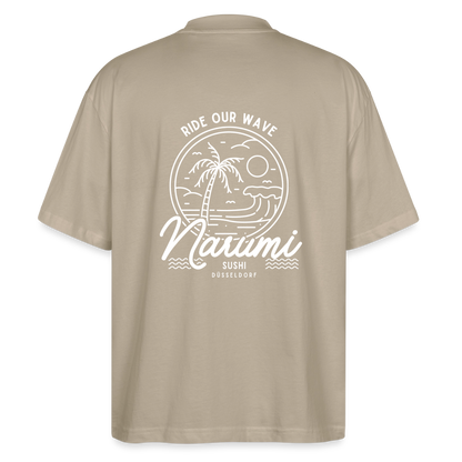 Narumi “Ride our wave” Oversized T-Shirt - Steingrau