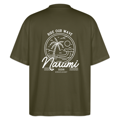 Narumi “Ride our wave” Oversized T-Shirt - khaki