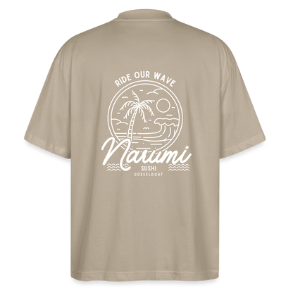 Narumi “Ride our wave” Oversized T-Shirt - stone